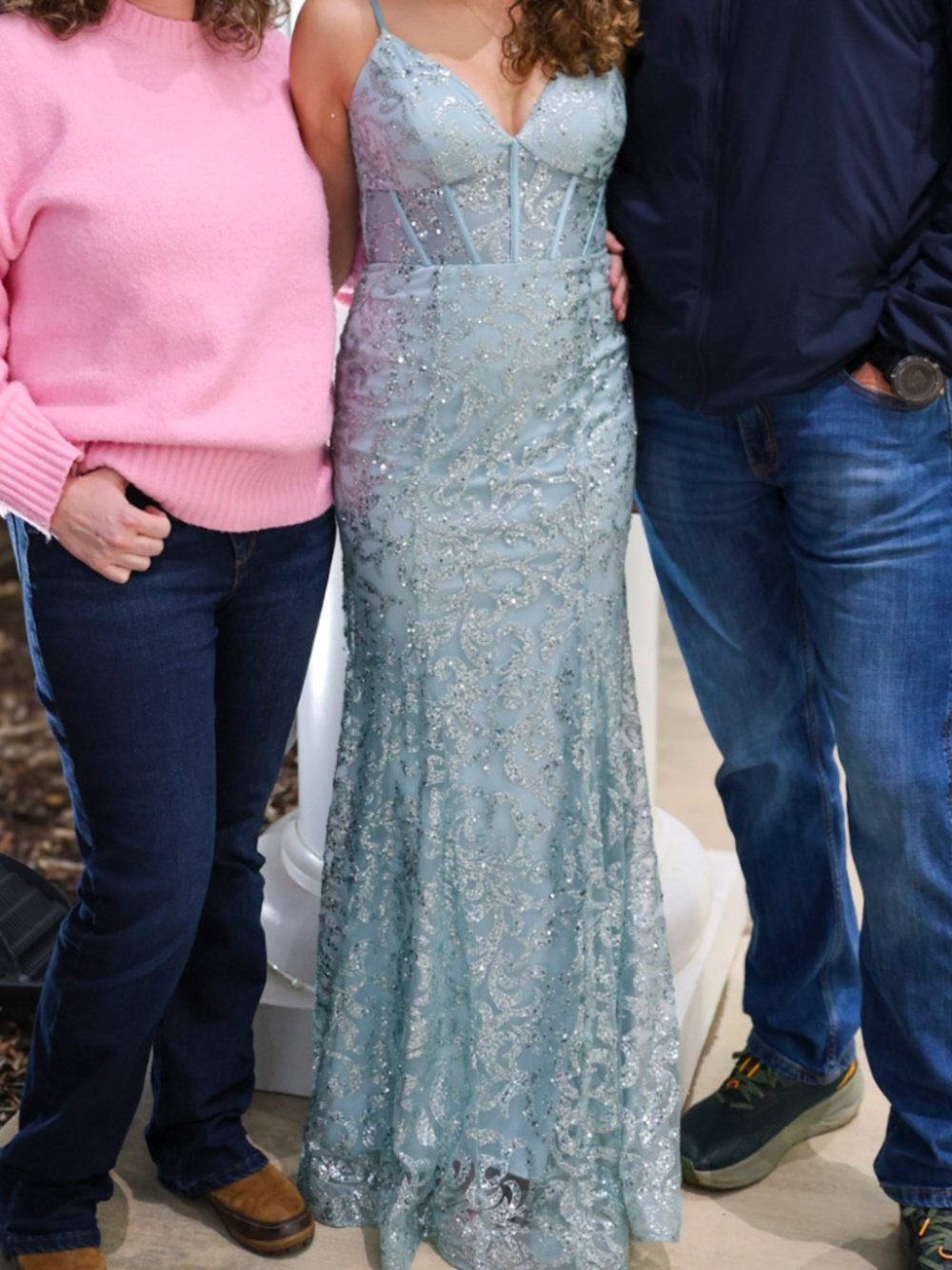 Blue Sparkly Prom Dress